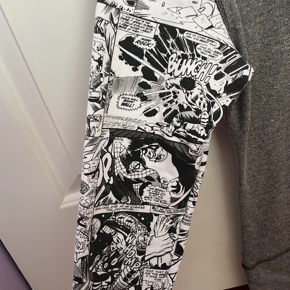 MARVEL Comic Gray Hoodie Sweatshirt Unisex - Picture 6 of 7
